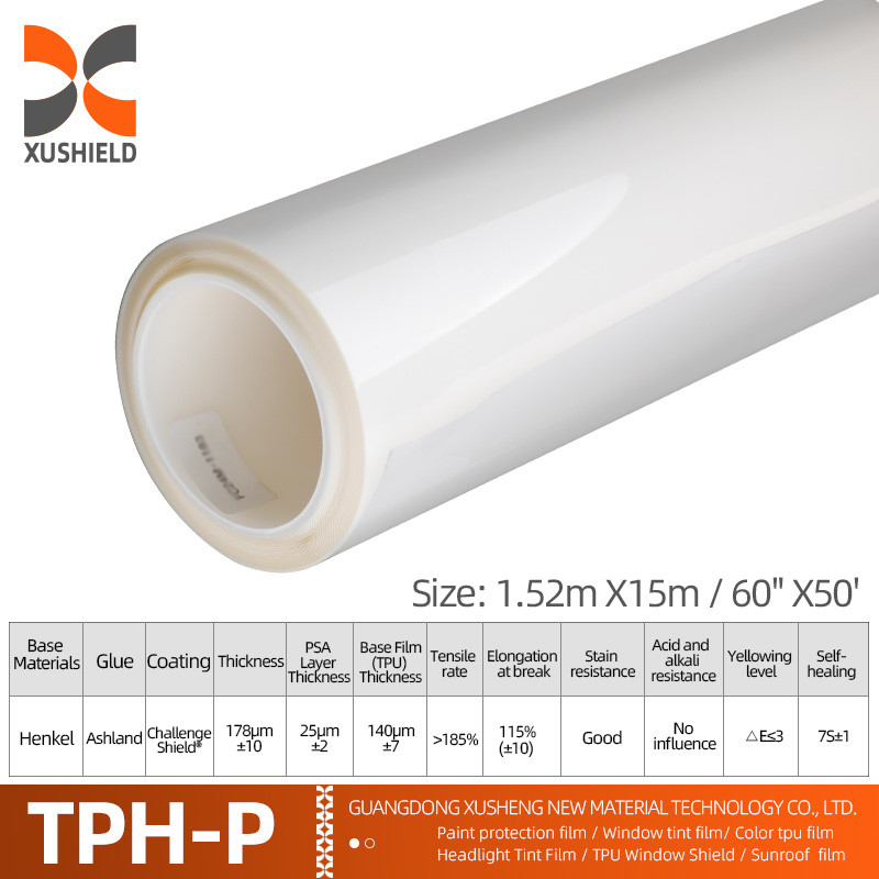 XUSHIELD 7 Mil 6 Mil Φόρμα PPF Αντι γρατζουνιών Αυτοθεραπεία PPF TPH Λάμψη Διαφανής Σώμα Αυτοκινήτου Φόρμα Προστασίας Πίνακας PPF