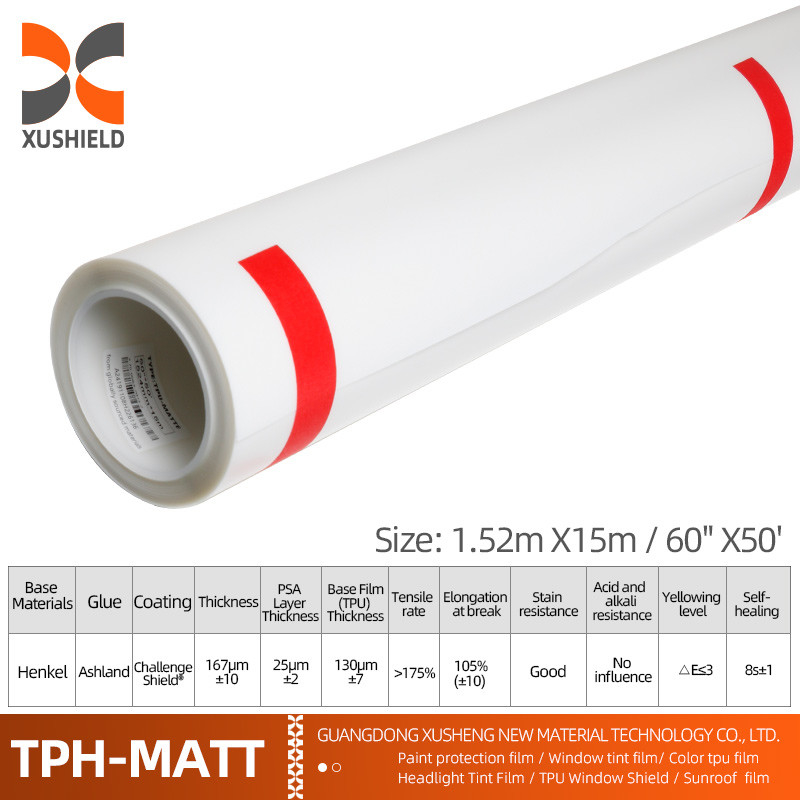 TPH 1.52*15M High Gloss Roll CLEAR Διαφανής κόλλημα χρώμα σώματος αυτοκινήτου Προστασία Ppf Film Tph
