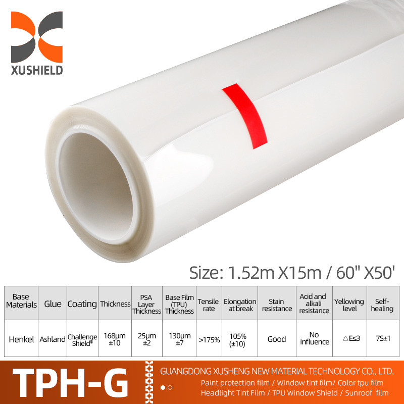 XUSHIELD 7 Mil 6 Mil Φόρμα PPF Αντι γρατζουνιών Αυτοθεραπεία PPF TPH Λάμψη Διαφανής Σώμα Αυτοκινήτου Φόρμα Προστασίας Πίνακας PPF