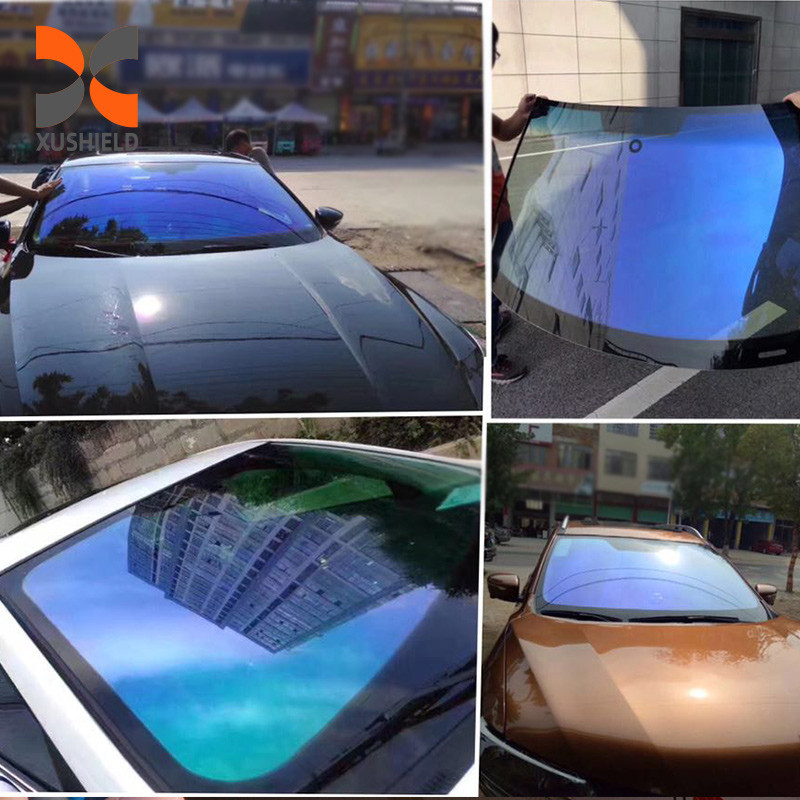 CH6099 Γαλάζιο Πορφυρό Χαμαιλέων Tint 2Mil Θερμότητα συρρικνώνεται Αλλαγή χρώματος Χαμαιλέων Φιλμ για το παρμπρίζ αυτοκινήτου