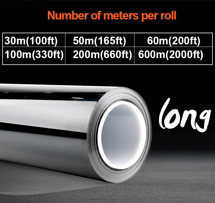 1.52*30m UV PROOf Ασφάλεια αυτοκινήτου 1στρώμα Carbon Roll Αυτοκινητιστικό γυαλί παράθυρο Ηλιακή ταινία χρώματος
